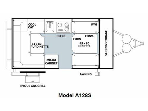 Rockwood Hard Side Series A128S Floorplan