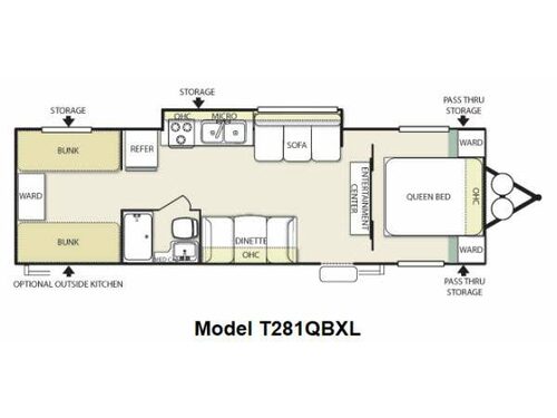 Wildwood X-Lite 281QBXL Floorplan