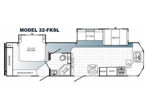 Floorplan - 2012 Palomino Puma 32-FKSL