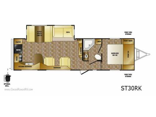 Floorplan - 2012 CrossRoads RV Sunset Trail ST30RK
