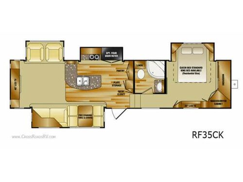 Floorplan - 2012 CrossRoads RV Rushmore RF35CK