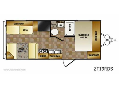 Zinger SE ZT19RDSE Floorplan