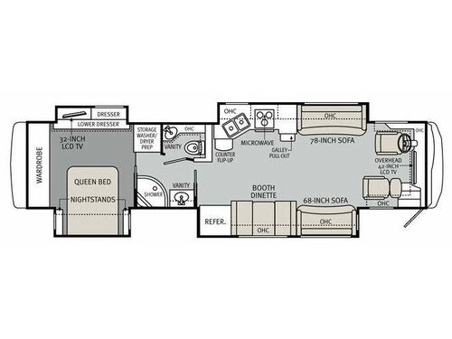 Floorplan - 2012 Holiday Rambler Ambassador 40PDQ