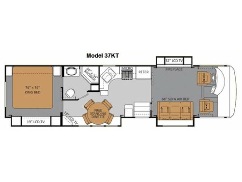 Floorplan - 2012 Thor Motor Coach Challenger 37KT