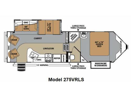 V-Cross Platinum 275VRLS Floorplan