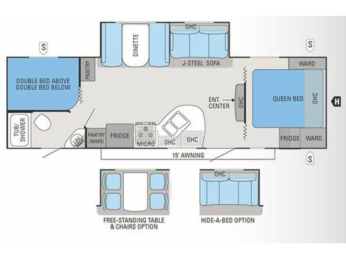 White Hawk 28DSBH Floorplan