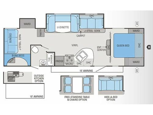 Floorplan - 2012 Jayco White Hawk 31DSLB