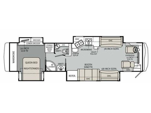 Floorplan - 2012 Monaco Knight 40 PDQ
