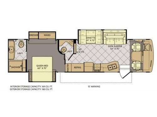 Floorplan - 2013 Fleetwood RV Bounder Classic Diesel 36R