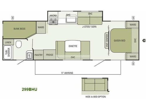 Travel Star 299BHU Floorplan