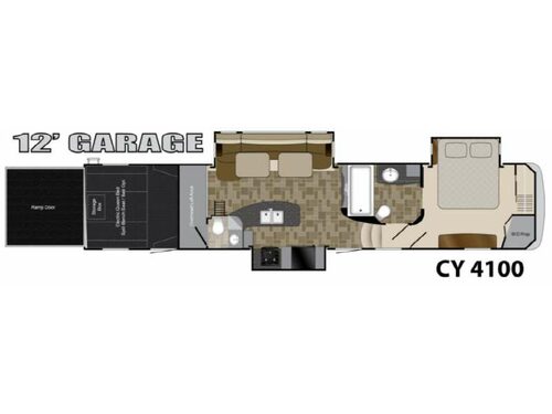 Floorplan - 2013 Heartland Cyclone 4100 King