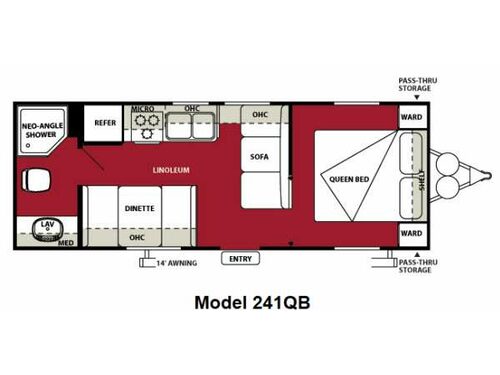 Floorplan - 2013 Forest River RV Wildwood X-Lite 241QBXL