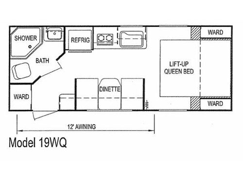 Koala 19WQ Floorplan