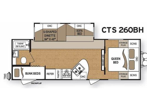 Coleman CTS 260BH Floorplan