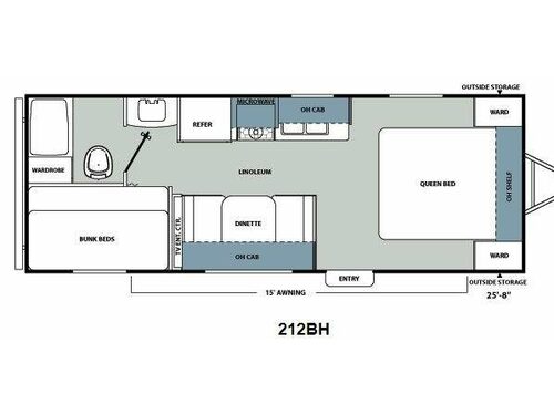 Floorplan - 2013 Coachmen RV Catalina Santara Series 212BH