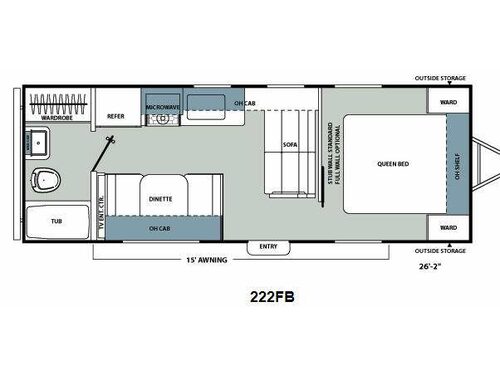 Floorplan - 2013 Coachmen RV Catalina Santara Series 222FB