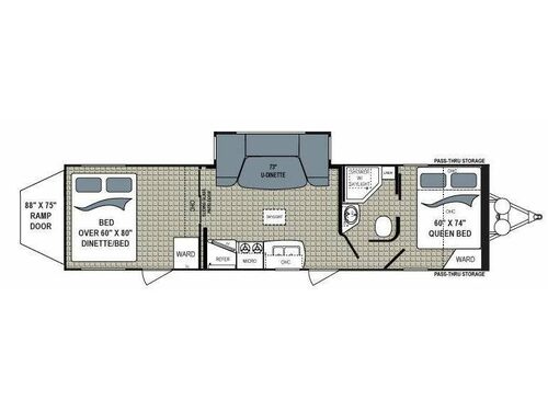 Floorplan - 2013 Dutchmen RV Kodiak 292TQB