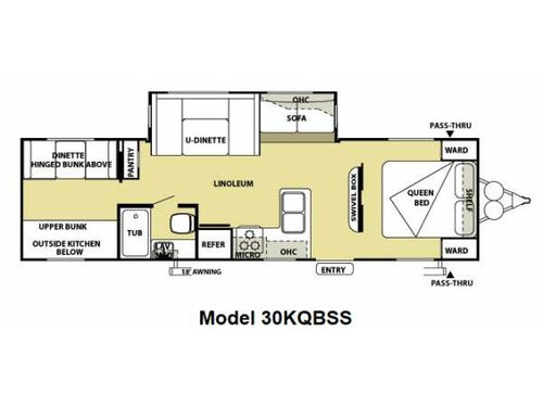 Floorplan - 2013 Forest River RV Salem 30KQBSS