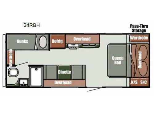 Gulf Breeze Sport 24 RBH Floorplan
