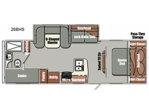Floorplan - 2012 Gulf Stream RV Gulf Breeze XLT 26BHS