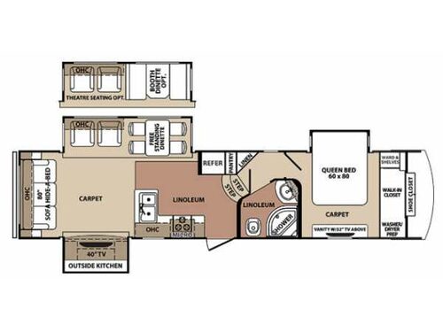 Floorplan - 2013 Forest River RV Blue Ridge 3125RT