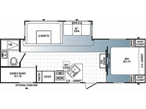 Floorplan - 2013 Palomino Puma 26-FBSS