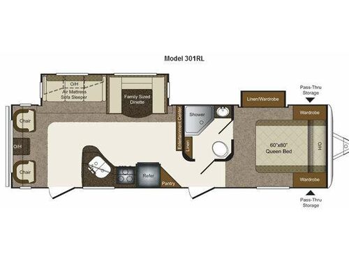 Floorplan - 2013 Keystone RV Laredo Super Lite 301RL