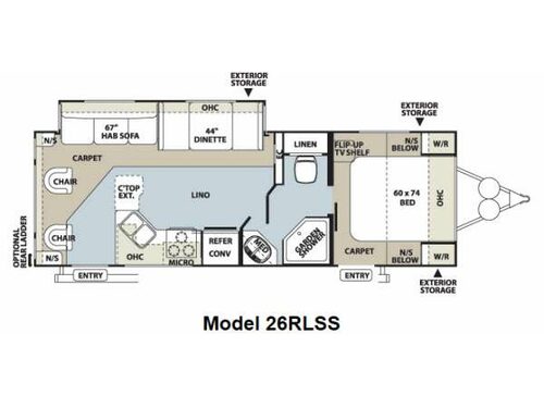 Flagstaff Super Lite 26RLSS Floorplan