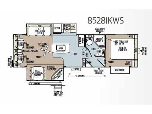 Flagstaff Classic Super Lite 8528IKWS Floorplan