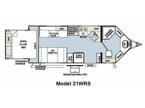 Floorplan - 2013 Forest River RV Flagstaff V-Lite 21WRS
