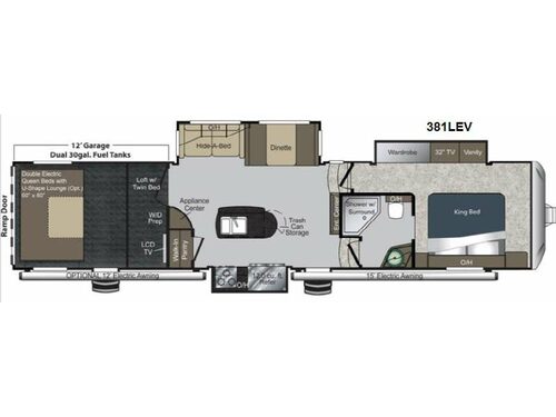 Raptor 381LEV Floorplan