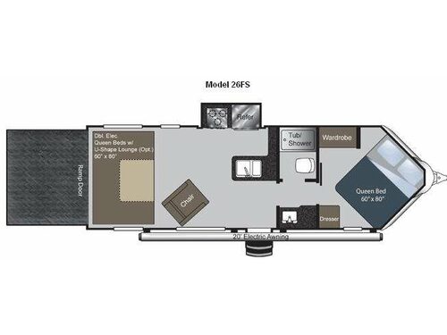 Floorplan - 2013 Keystone RV Raptor 26FS