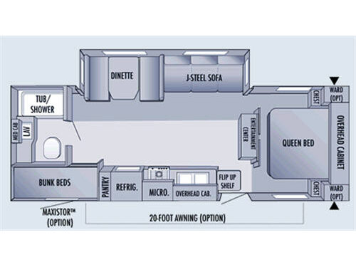 Jay Flight 26BHS Floorplan