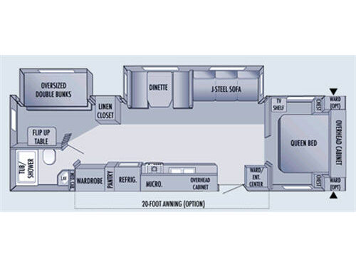 Floorplan - 2006 Jayco Jay Flight 31BHDS