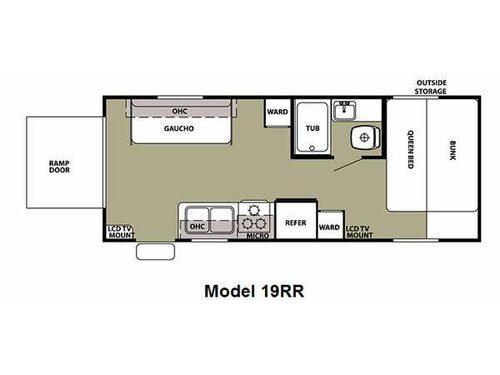 Floorplan - 2013 Forest River RV Cherokee Grey Wolf 19RR