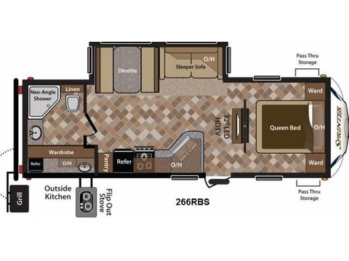 Floorplan - 2013 Keystone RV Sprinter 266RBS