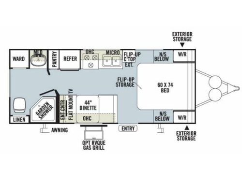 Floorplan - 2013 Forest River RV Rockwood Mini Lite 2304