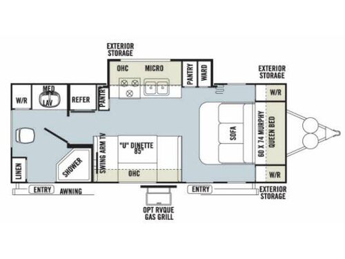 Rockwood Mini Lite 2503S Floorplan