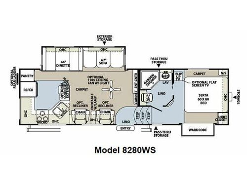 Floorplan - 2013 Forest River RV Rockwood Signature Ultra Lite 8280WS