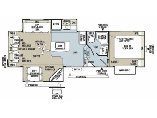 Rockwood Signature Ultra Lite 8289WS Floorplan