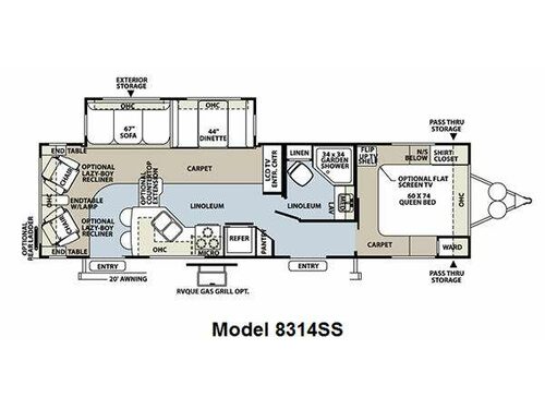 Rockwood Signature Ultra Lite 8314SS Floorplan
