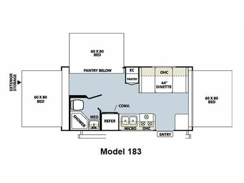 Rockwood Roo 183 Floorplan