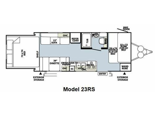 Floorplan - 2013 Forest River RV Rockwood Roo 23RS