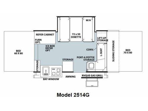 Rockwood Premier 2514G Floorplan