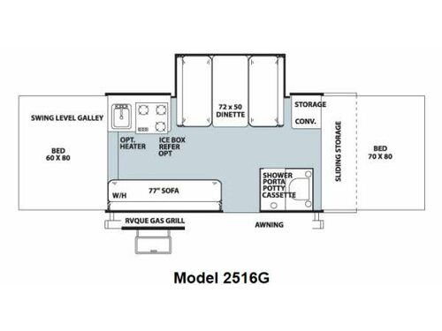 Rockwood Premier 2516G Floorplan