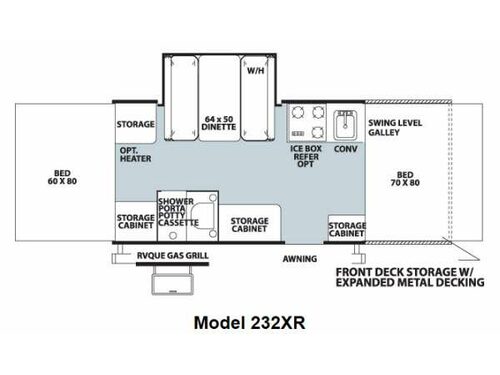 Floorplan - 2013 Forest River RV Rockwood Freedom Series 232XR