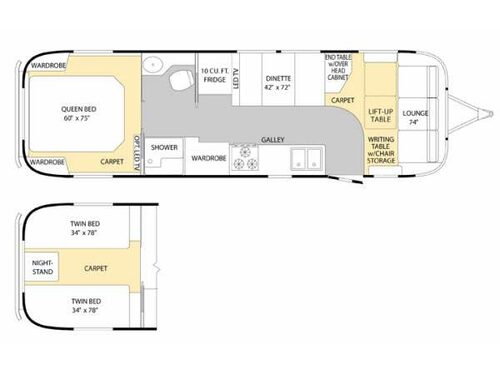 Floorplan - 2013 Airstream RV Classic 30