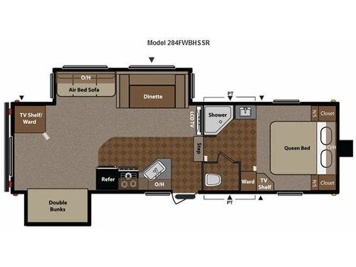 Springdale 284FWBH Floorplan