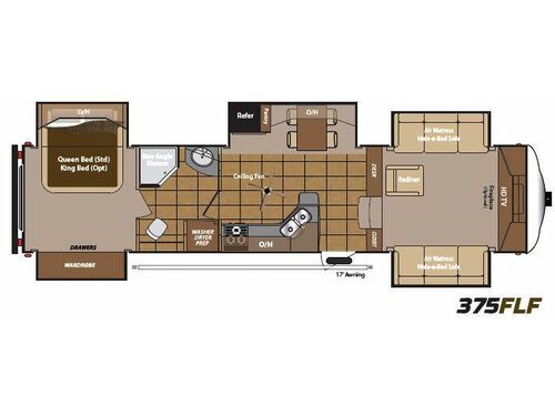 Mountaineer 375FLF Floorplan