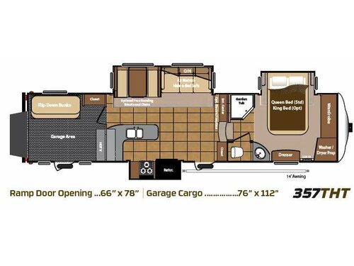 Floorplan - 2013 Keystone RV Mountaineer 357THT